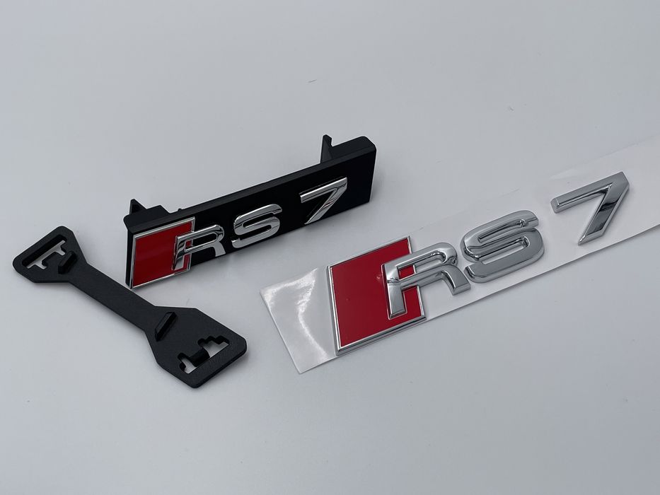 Set Embleme Audi RS7 crom s-line