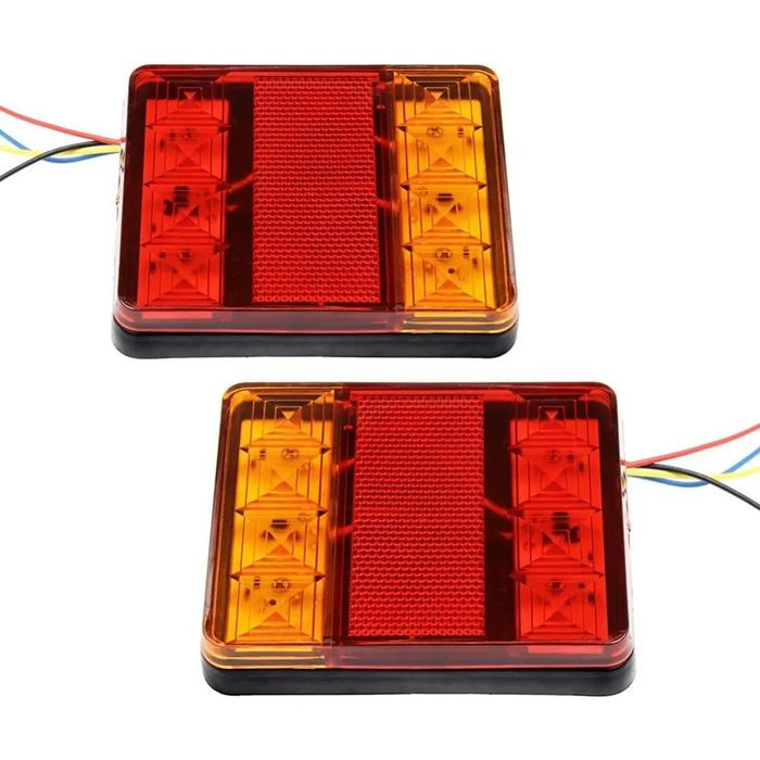 комплект led диодни стопове, стоп светлини, задни светлини 12v-24v ...
