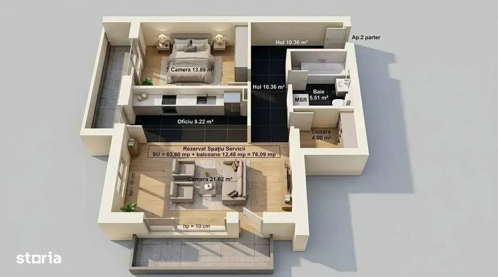 3 Camere Lux | Top Residence Gheorghieni - Ultracentral | 2 Balcoane
