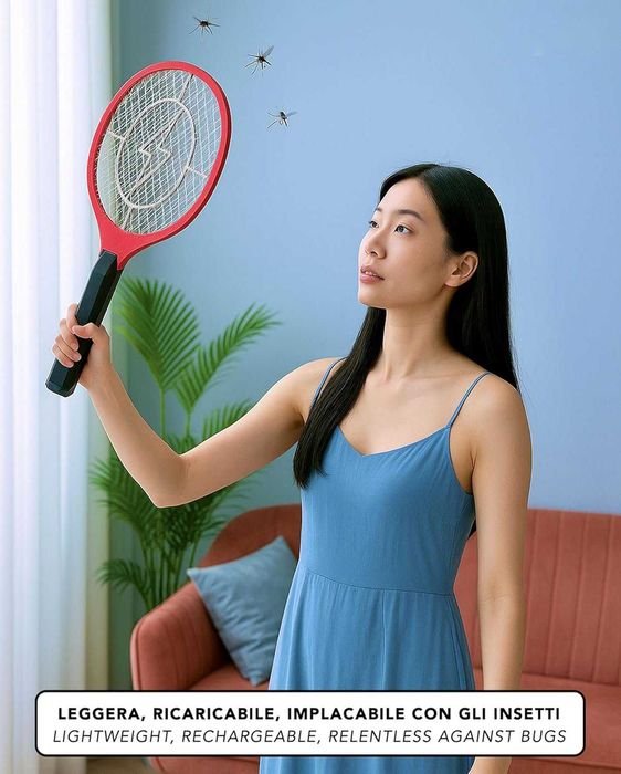 Paleta electrica anti insecte muste tantari viespi alimentare baterii