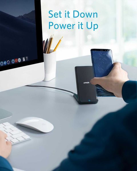 ПРОМО 2г Гаранция Ново Безжично Зарядно Wireless Anker PowerWave 10W