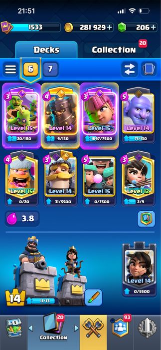 Продаю аккаунт Clash Royal