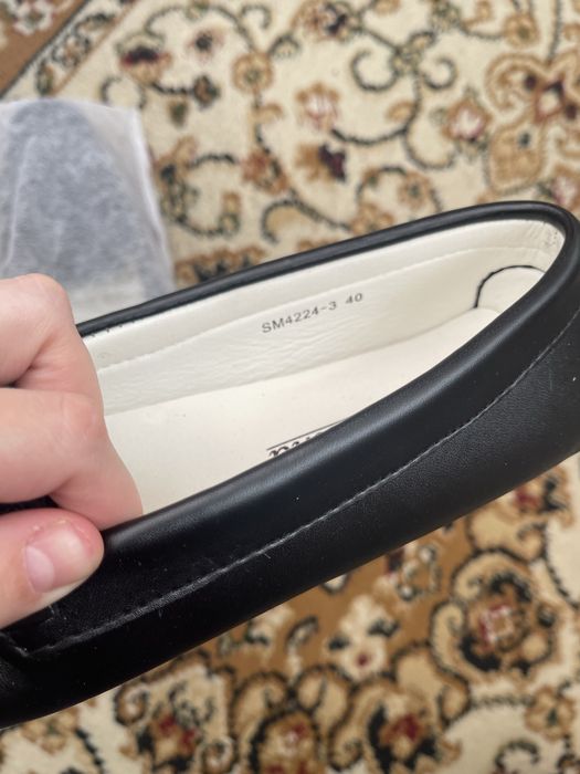 Кожанные мокасины (черные)