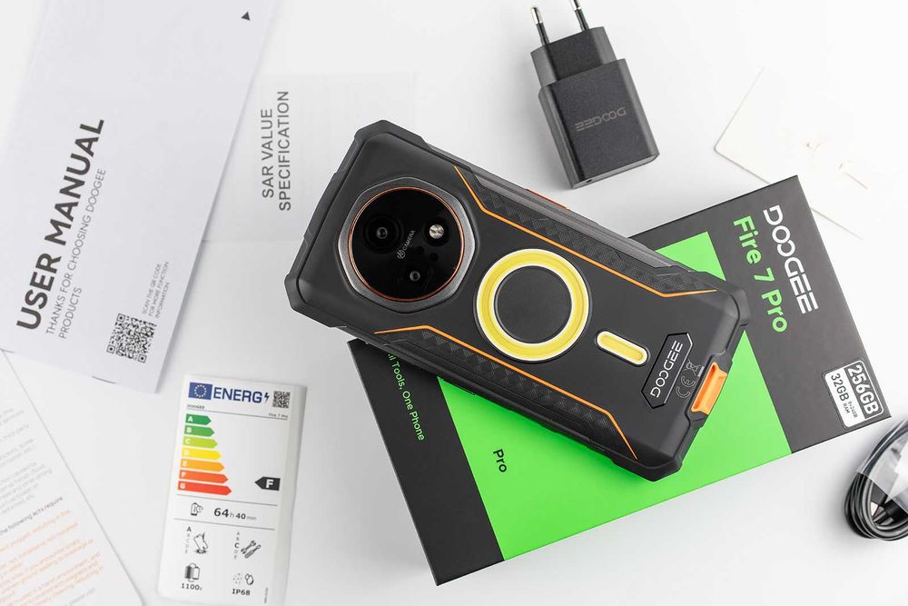 Doogee Fire 7 Pro 5G - 6.6", 8GB + 24GB/256GB, 13000mAh, 64MP, защита