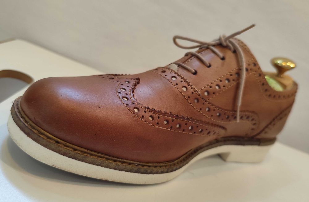 Pantofi smart casual 38 38.5 Knoc England piele naturala moale camel