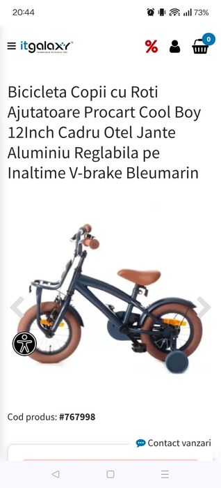 Bicicleta copii 2-4 ani