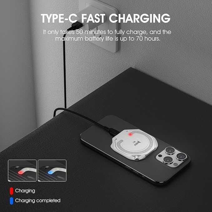 Магнитна LED Лампа за Телефон / Фенер Wuben E1 (MagSafe) - 300 Лумена