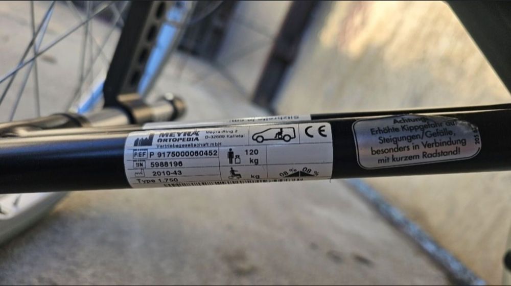 Fotoliu rulant/scaun cu rotile XXL 50 cm șezut pt mobilitate redusa