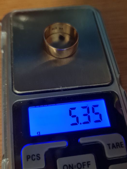 Золотая обручалка 583 пробы. Золотое советское кольцо