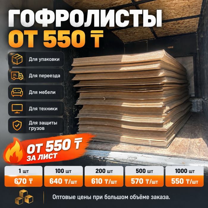 Картон, картонные листы, упаковка, гофролисты, гофро, листы