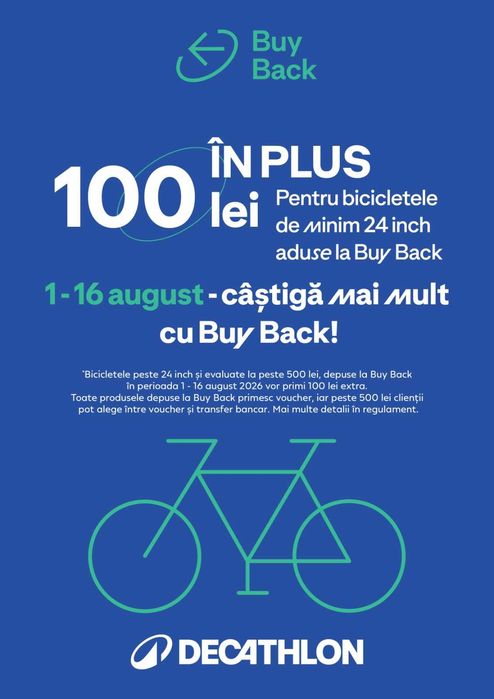Achizitionam biciclete - buyback, voucher sau banii in cont