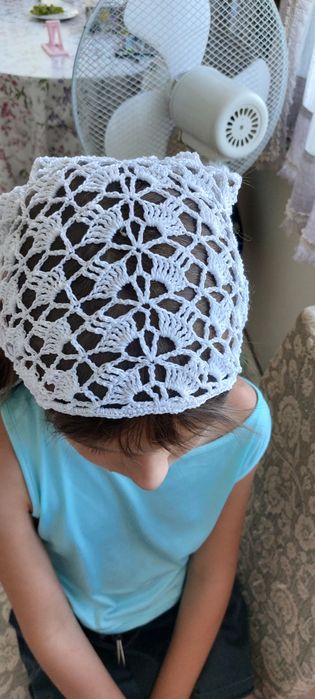 Косынка из хлопка, ручная работа