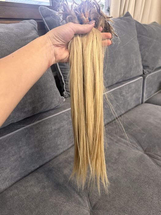 Волосы для наращивания блонд б/у