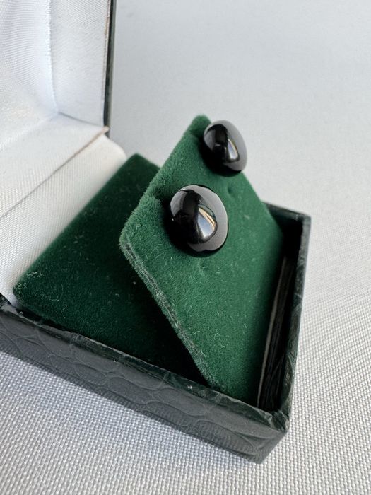 Cercei din aur si onix