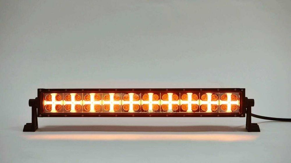 240W 54 См Led Bar Лед Бар с Бяла и Оранжева Светлина Блиц 12-24V