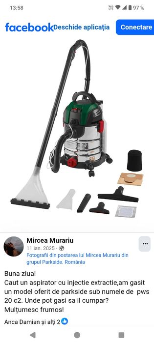 Aspirator Parkside Injecție Extracție PWS 20