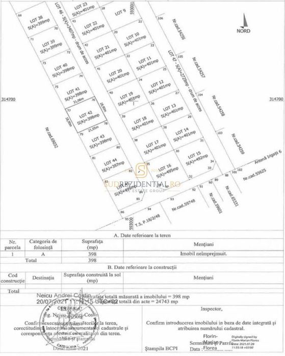 Teren intravilan 398 mp, aproape de metrou Tudor Arghezi-Com. Berceni