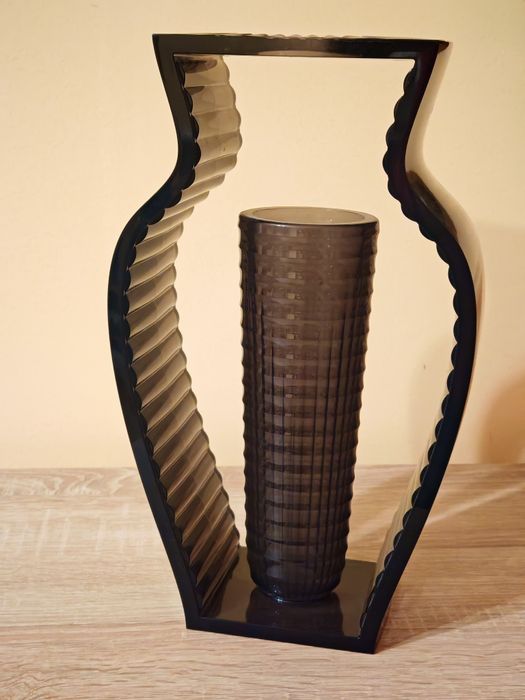 Vaza KARTELL - Shine design Eugeni Quitllet 20x33cm negru fumuriu