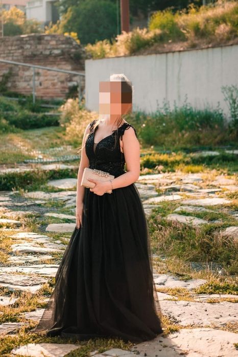 Бална черна рокля