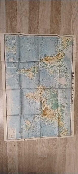 Harta fizică a lumii, Ed. Didactică și Pedagogică (1991)