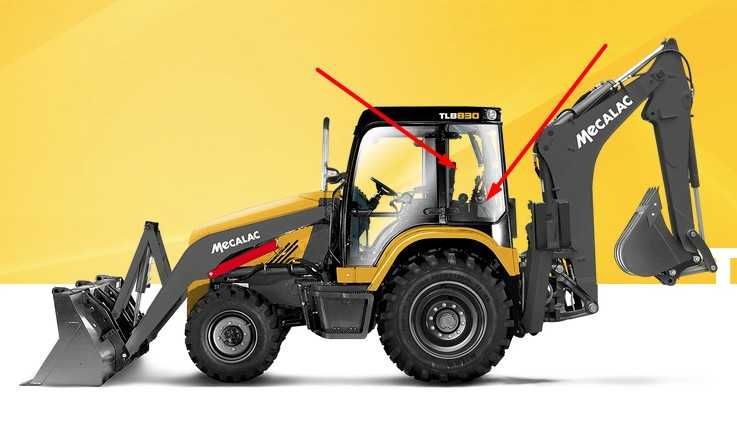 Parbriz/Geam/Luneta pt TEREX TLB830, TLB840,TLB840R,TLB850,TLB870