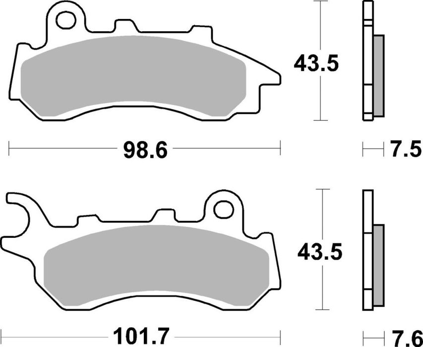 Plăcuțe frână ceramice SBS 233HF Honda PCX 125 CBS, ADV 150