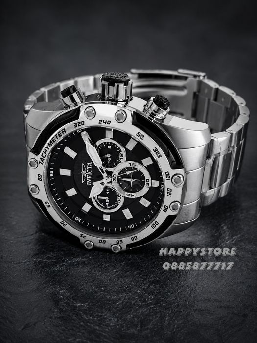 INVICTA Speedway Silver Steel 50 mm, Инвикта нов мъжки часовник