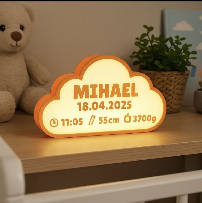 Lampă personalizată pentru bebeluși LED inclus