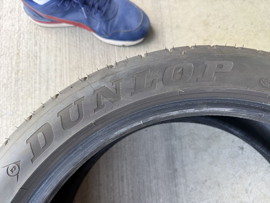 4бр. ОТЛИЧНИ Летни Гуми С Борд 225/45R/19 -DUNLOP- DOT:4918- 7.0мм+6.5мм