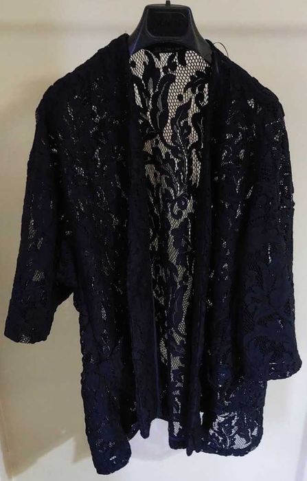 ZARA дамска жилетка с дантелена плетка [100% полиестер]