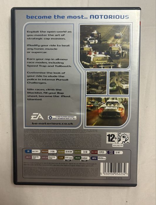 Оригинална игра PC DVD Need for Speed Most Wanted Classics EA