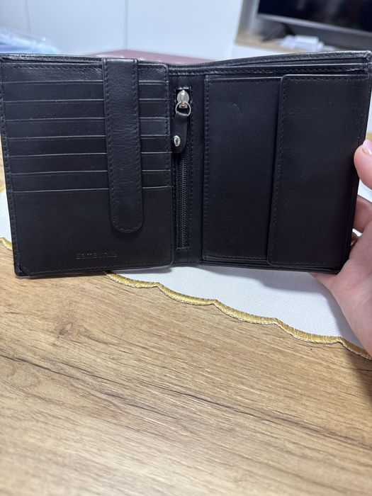 Samaonite - Мъжки портфейл с отделение за карти и монети черен цвят