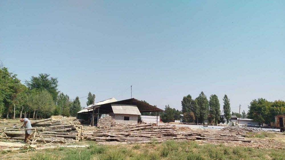 Жой сотилади 76 соток, тайёр бизнес ва жойи. шлакаблок, пилорама.