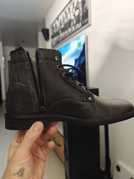 Ghete bărbați River Island, din piele naturala NOI in cutie