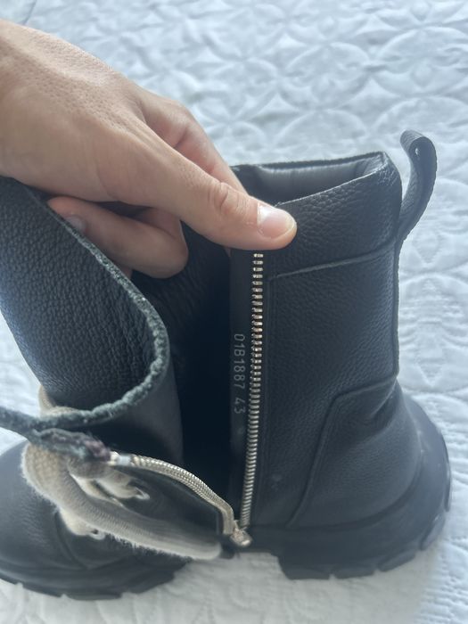 RICK OWENS leather boots - jumbolace army bozo tractor