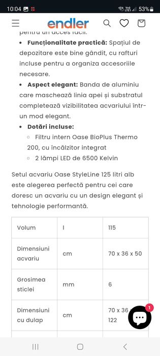 Acvariu complet Oase StyleLine 125