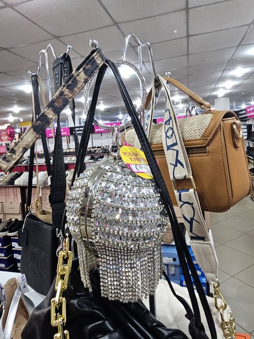 Вечерний крач, сумка в стразах