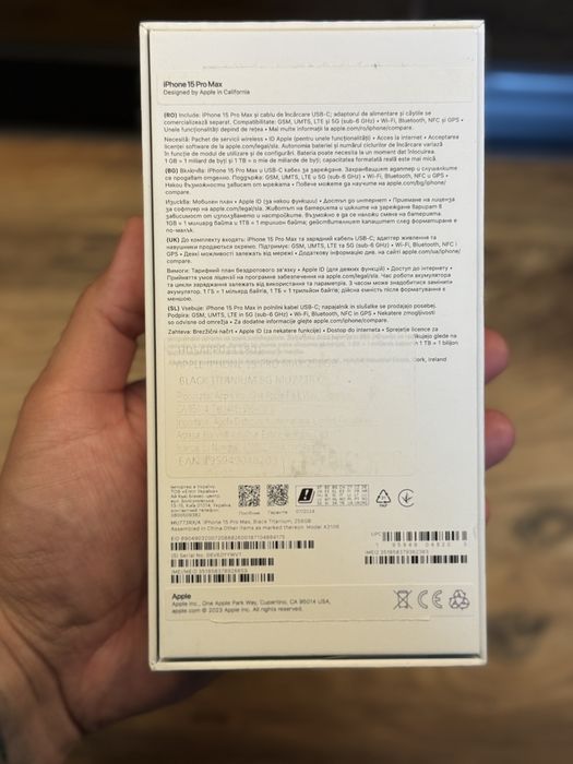 Iphone 15 pro max 256Gb-Black Titanium-5G-stare impecabila