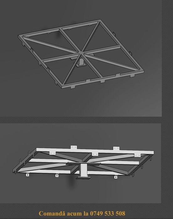 Pat plutitor/ suspendat structura metalica