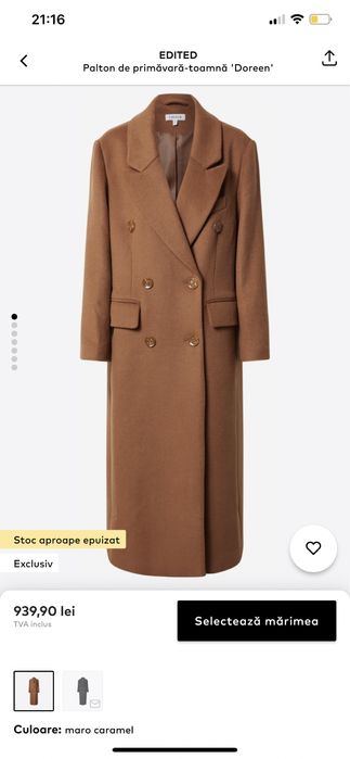 Palton edited lung pana in pământ