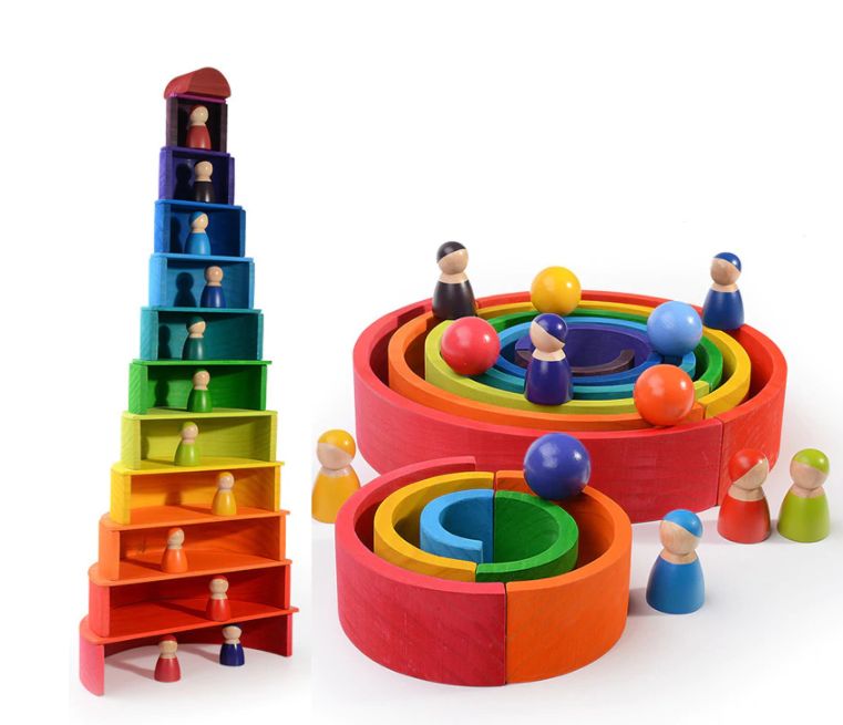 НОВО ! Голям Дървен сет GRIMM'S WOODEN TOYS / Грим / Гримс