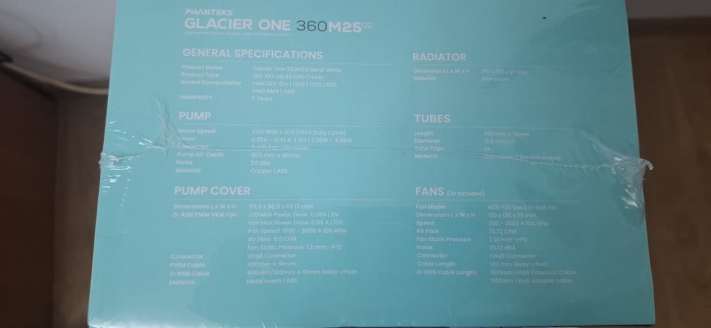 Phanteks glacier one 360M52G2 white