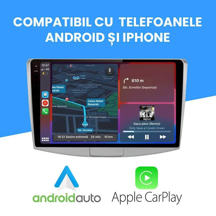 Navigatie Carplay 4GB RAM Passat B6 B7 CC Noua