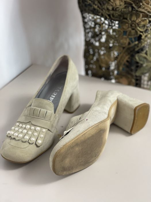 Pantofi vintage piele intoarsa