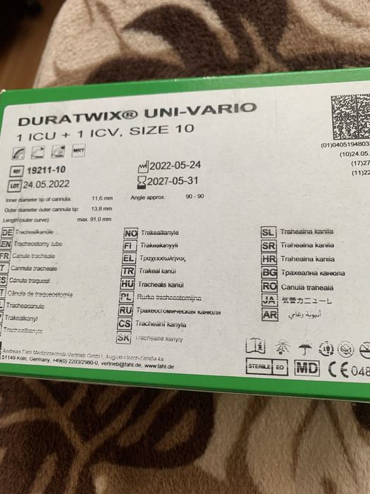Canula traheala nr 10 DURATWIX