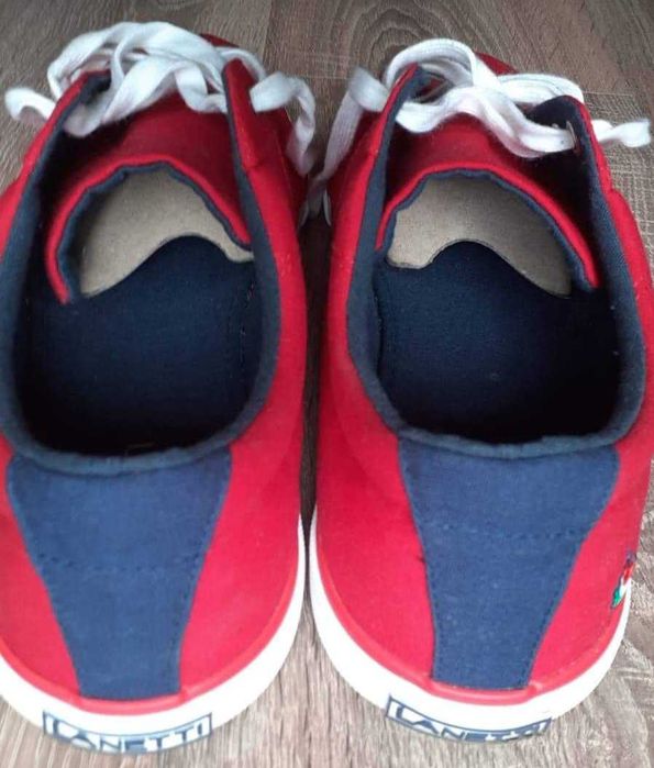 Vand pantofi  barbati din material textil rosu, marca Lanetti.