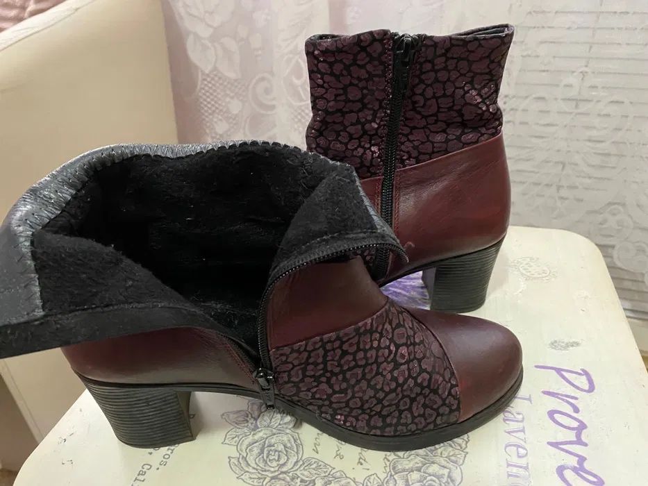 Дамски обувки естествена кожа бордо рр39