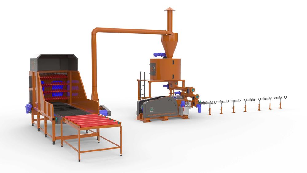 Linie brichetare rapita-paie producere brichete 600-900 kg/ora