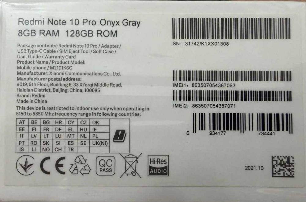Redmi Note 10 Pro
