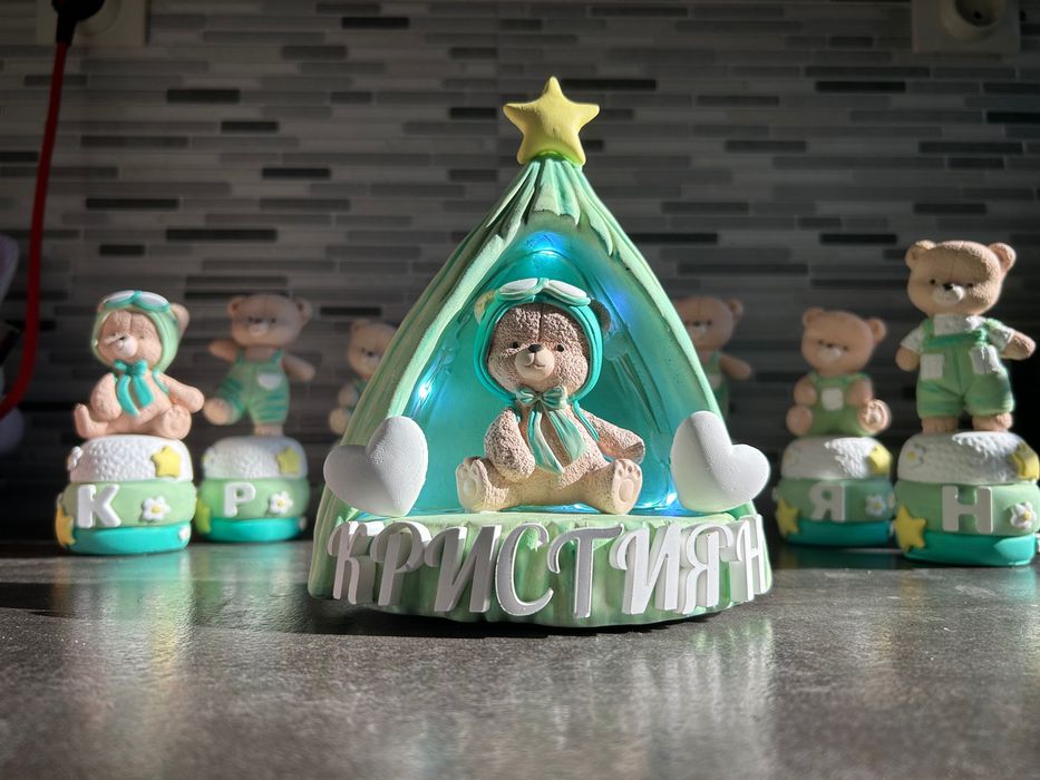 Ръчноизработена лампа с Мече